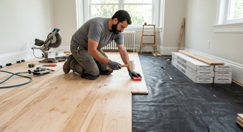 Birch Floor Installation in Carroll County, MD