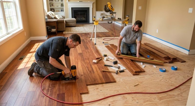 Cherry Floor Installation in Hampstead, MD