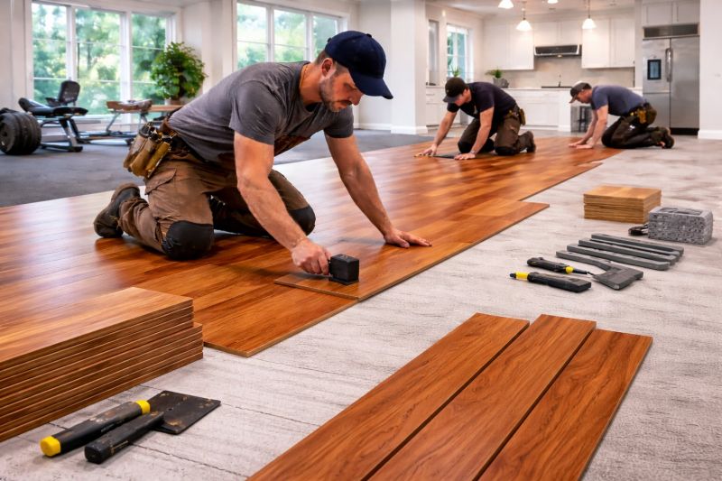 Cherry Floor Installation in Pikesville, MD