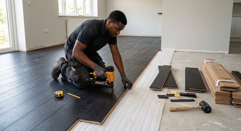 Dark Wood Floor Installation in Carroll County, MD