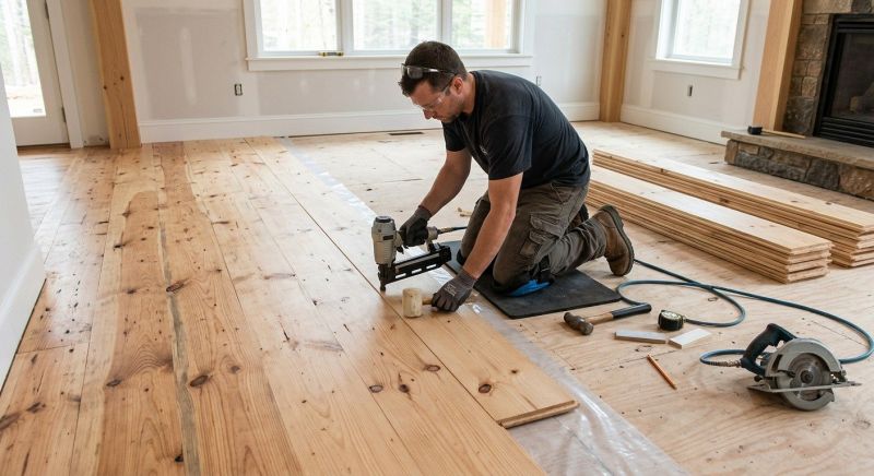 Pine Floor Installation in Carroll County, MD